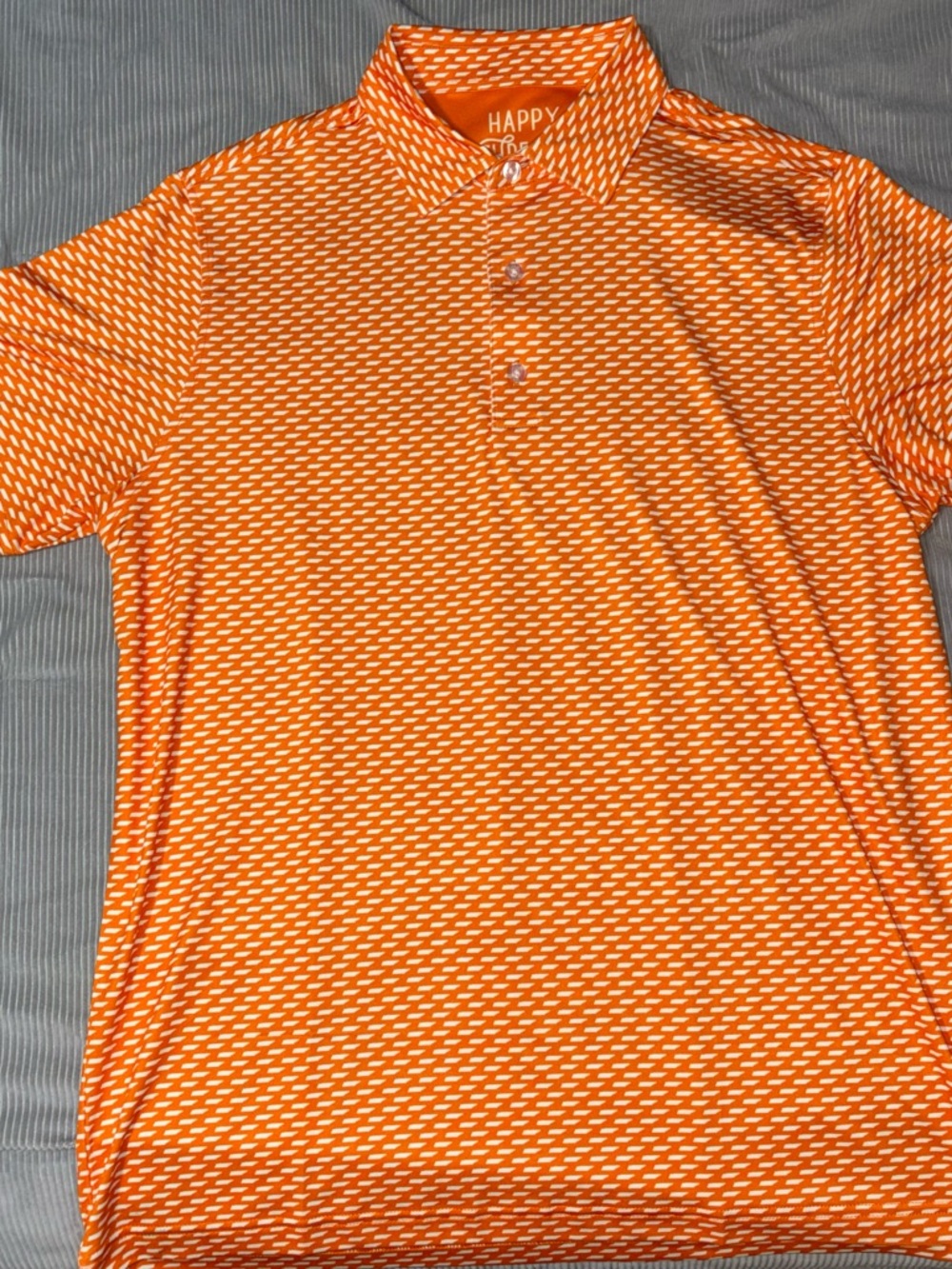 Men's Orange Tennessee Patterned Polo